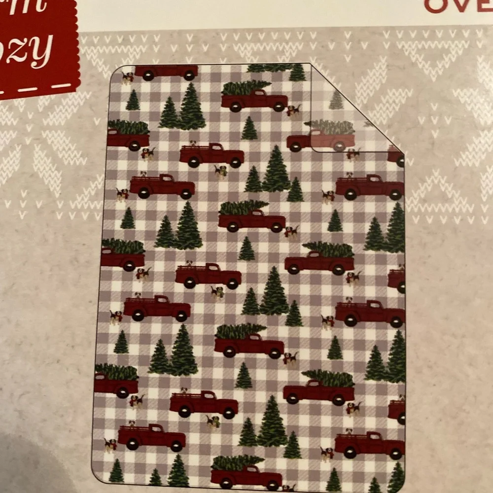 Christmas Pick Up Truck Throw NEW